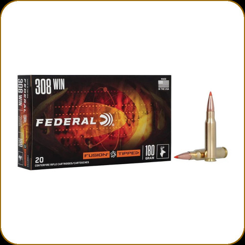 Federal - 308 Win - 180 Gr - Fusion Tipped - Bonded Polymer Tipped - 20ct - F308TFS3