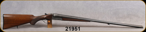 Consign - Ernst Kerner & Co - 16Ga/2.75"/29.5" - SxS Shotgun - Grade AA Walnut Pistol-Grip Stock/Game Scene Engraved Scalloped receiver/blued barrels, Fixed Chokes(IC-right/F-left)