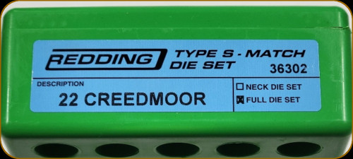 Redding - Type S-Match Full Die Set - 22 Creedmoor - 36302