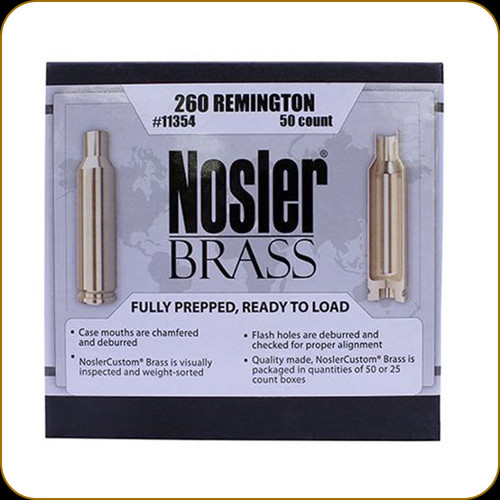 Nosler - 260 Rem - Premium Brass - 50ct - 11354