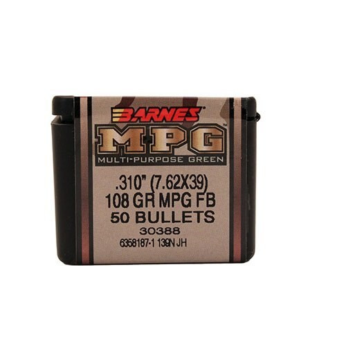 Barnes - 7.62x39 - 108 Gr - Multi-Purpose Green - Flat Base - 50ct - 30388