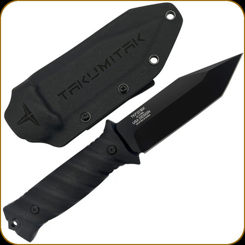 Takumitak - Fulcrum - 4.5" Blade - D2 - Black G10 Handle - TKF201BK