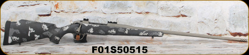 Consign - Antler Arms - 28Nosler - Mountain - Prophet River Exclusive - Tri-Color Grey Sponge Pattern Carbon Fiber Monte Carlo Standard Stock/Titanium Cerakote, 26"Fluted, Threaded Barrel, Muzzle Brake - 85rds fired - in non-orig.Fierce box