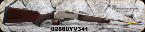 Browning - 308Win - BLR Lightweight Stainless with Curved Grip - gloss finish Walnut Stock w/ Schnabel forearm/nickel finish Receiver/Precision stainless steel, 20"barrel, Mfg# 034018118, S/N 02860YV341