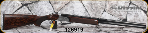 Rizzini - 20Ga/3"/28" - BR110 Dakota - O/U - Optowood Laser wood grain finished Turkish Walnut/Coin Finish game scene & scroll engraved Receiver/Blued Barrels, Single selective trigger, S/N 126919