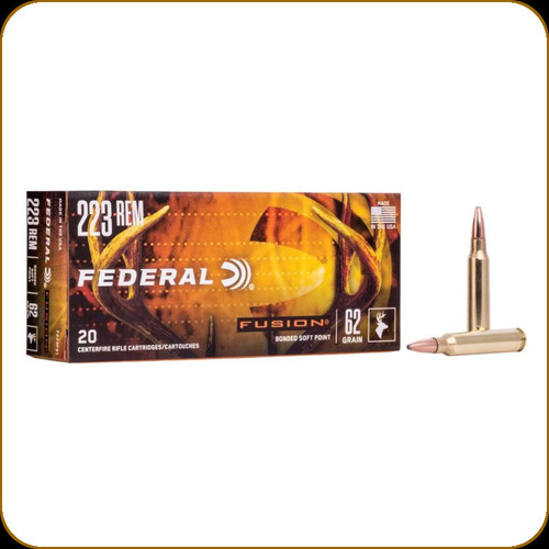 Federal - 223 Rem - 62 Gr - Fusion - Bonded Soft Point - 20ct - F223FS1 Federal - 223 Rem - 62 Gr - Fusion - Bonded Soft Point - 20ct - F223FS1