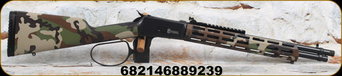 Citadel - 44Mag - LevTac Model 92 - large loop Lever Action - Woodland Camo Synthetic Stco w/Modular M-LOK Forend/Black Finish, 16.5" Threaded(5/8x24)Barrel, Mfg# CIT44LVRWD
