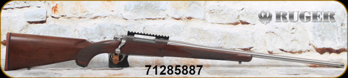 Ruger - 204Ruger - M77 Hawkeye Hunter - American Walnut Stock/Satin Stainless, 24"Threaded(1/2"-28)Barrel, 20 MOA Picatinny rail, LC6 Trigger.Mfg# 57125, S/N 71285887