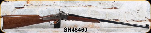 Pedersoli - 30-30Win - Sharps Little Betsy - American walnut/Engraved Nickle Receiver/Blued, 24"Round Barrel, Double Set Trigger, Sights set Inclued Tunnel front sight & folding Creedmoor sight, Mfg# S.762.303, S/N SH48460