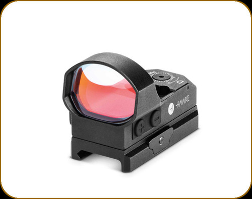 Hawke Optics - Reflex Red Dot Sight - 1x34mm - 'Wide View' - Weaver Rail - Circle Dot 2 MOA Dot - 12 145