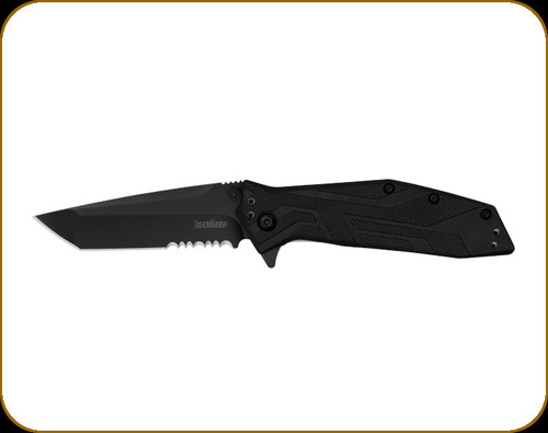 Kershaw - Brawler - 3" Serrated Blade - 8Cr13MoV - Black Glass-Filled Nylon Handle - 1990ST