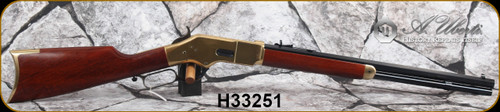 Uberti - 45LC - Model 1866 Yellowboy Short Rifle - Lever Action - Walnut Stock/Brass Receiver/Case Hardened Lever/Standard Blue Finish, 20"Octagon Barrel, 10-Round Capacity, Mfg# 234, S/N H33251