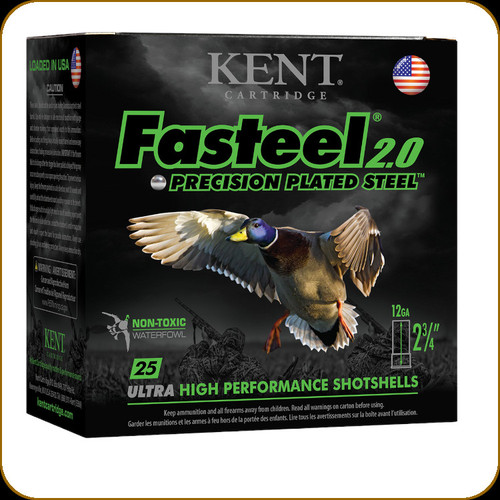 Kent - 12 Ga 2.75" - 1 1/16oz - Shot BB - Fasteel 2.0 - Ultra High Performance Precision Plated Steel - 25ct - K122FS30-BB Kent - 12 Ga 2.75" - 1 1/16oz - Shot BB - Fasteel 2.0 - Ultra High Performance Precision Plated Steel - 25ct - K122FS30-BB