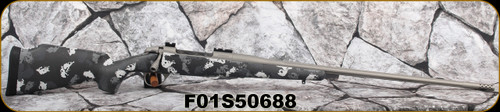 Antler Arms - 300RUM - Mountain - Prophet River Exclusive - Tri-Color Grey Sponge Pattern Carbon Fiber Monte Carlo Standard Stock/Titanium Cerakote, 26"Fluted, Threaded Barrel, Radial Muzzle Brake - S/N F01S50688