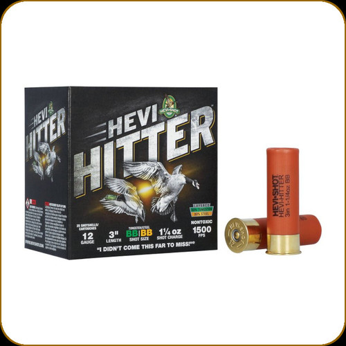 Hevi-Shot - 12 Ga 3" - 1 1/4 oz - Shot BB - Hevi-Hitter - Waterfowl - 25ct - HS28288