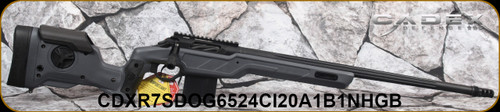 Cadex Defence - 6.5Creedmoor - CDX-R7 SHP SA - HGB (Hybrid Grey/Black)Strike Nuke Evo Adjustable Stock/Black Cerakote, 24"straight taper fluted match grade barrel, MX2 Tactical Muzzle Brake, DX2 Evo Straight Shoe Trigger