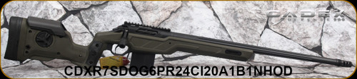 Cadex Defence - 6.5PRC - CDX-R7 SHP SA - HGB (Hybrid OD Green/Black)Strike Nuke Evo Adjustable Stock/Black Cerakote, 24"straight taper fluted match grade barrel, MX2 Tactical Muzzle Brake, DX2 Evo Straight Shoe Trigger