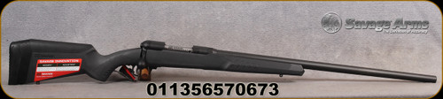 Savage - 22-250Rem - Model 110 Varmint - Gray synthetic AccuStock stock w/Beavertail fore-end/Matte Black, 26"heavy barrel w/precision button rifling, 4-round detachable box magazine, Mfg# 57067
