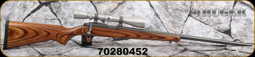 Consign - Ruger - 22LR - 77/22 All Weather - Brown Laminate Stock/All Weather Stainless Finish, 24"Barrel, c/w Leupold Vari-X Iic, 3-9x40, duplex reticle