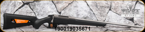 Tikka - 222Rem - T3X Lite Stainless - Black Modular Synthetic Stock/Stainless, 22.4"Barrel, no sights, 1:14"Twist - Mfg# TFRT09LL103