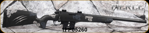 Fierce - 17HMR - Carbon Razor - Rimfire Rifle - Phantom Camo Carbon Fiber RAZOR Stock/Black Cerakote Precision machined stainless steel action/C3 Carbon Fiber barrel, 18"Threaded, NIX Brake, BIXN ANDY DAKOTA custom adjustable trigger - S/N 1FP05260