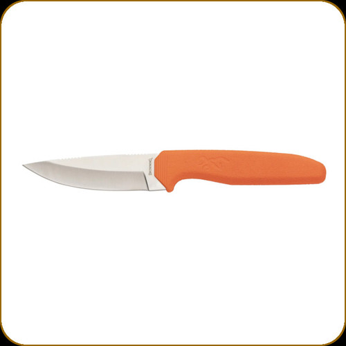 Browning - Sharp Ridge Skinner Knife - 3.5" Blade - 8Cr13MoV - Orange Rubber Handle - 3220554