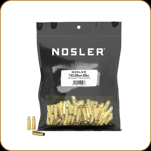 Nosler - 7.62x39 - Unprepped and Unprimed Brass - 100ct - 10193