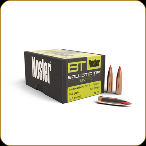 Nosler - 7mm - 150 Gr - Ballistic Tip Hunting - Spitzer - 50ct - 28150