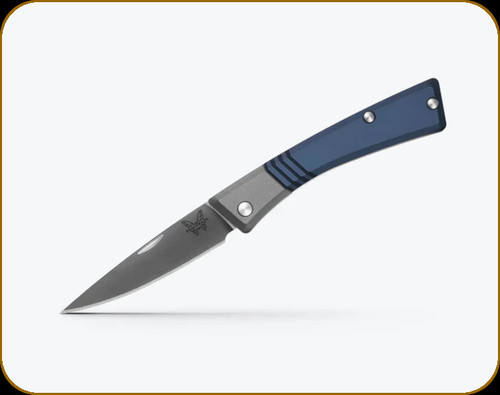 Benchmade - Successor - 2.56" Blade - M390 Stainless Steel - Ash Grey/Crater Blue 6061-T6 Anodized Aluminum Handle - 315 Benchmade - Successor - 2.56" Blade - M390 Stainless Steel - Ash Grey/Crater Blue 6061-T6 Anodized Aluminum Handle - 315