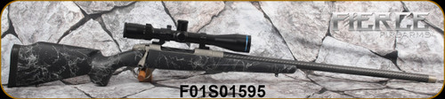 Consign - Fierce - 26Nosler - Carbon Edge - Black w/Grey Web synthetic Stock/Carbon Fiber, 26"Barrel, c/w Radial Brake, Huskemaw Blue Diamond, 4-16x42mm w/Custom Turret, HS-3 reticle - zeroed at 200yds - in Grey soft case