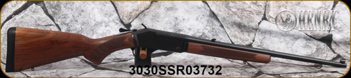 Henry - 30-30-Win - Single Shot Break Action Rifle - Walnut Stock/Blued Finish, 22" Barrel, Brass Bead Front Sight, Mfg# H015-3030, S/N 3030SSR03732