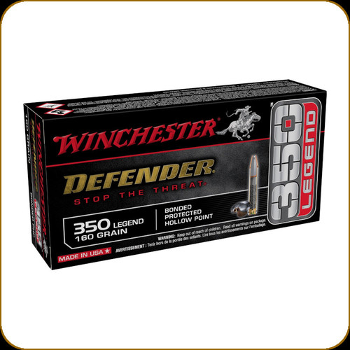 Winchester - 350 Legend - 160 Gr - Defender - Bonded Protected Hollow Point - 20ct - S350PDB