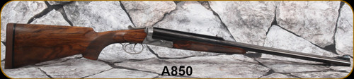 Consign - Demas - 470NE - SxS Rifle - Grade AAA Oil-Finish Walnut Stock/Engraved Nickel Receiver/Blued, 23.5"Barrel - in fitted makers Leather case - Factory Fired only