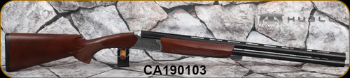 Huglu - 12Ga/3"/28" - Ventus GR2 - O/U - Turkish Walnut/Silver Engraved Low Profile Receiver/Chrome-Lined Barrels, Ejectors, 5pc Ventus choke, SKU# 8681715397498, S/N CA190103