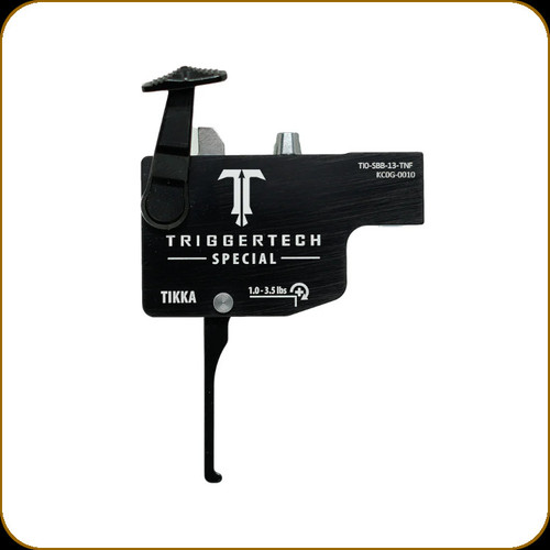 TriggerTech - Tikka - Special - Right Hand - Flat Straight Lever - PVD Black - 1-3.5 lbs - TI0-SBB-13-TNF