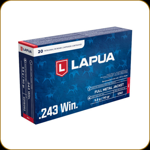 Lapua - 243 Win - 90 Gr - Full Metal Jacket - 20ct - 4316052