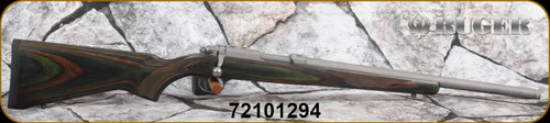 Used - Ruger - 17Hornet - Model 77/17 - Green Mountain Laminate/Satin Stainless, 18.5"Threaded(1/2"-28) cold hammer-forged barrel, 5-round Detachable rotary magazine, Mfg# 07220 - New, in orig.box
