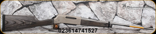Browning - 6.5Creedmoor - BLR Lightweight '81 Stainless Takedown - Lever Action - Gray laminated, satin finish straight grip stock w/cut checkering/satin nickel receiver finish/stainless, 20"Barrel, Mfg# 034015182 - STOCK IMAGE