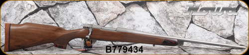 Howa - 6.5Creedmoor - M1500 Super Deluxe Stainless - Bolt Action Rifle - Deluxe Turkish Walnut Stock w/Laminate Caps/Stainless Finish, 22"Threaded(1/2"-28)Barrel, Hinged Floorplate, Mfg# HWH65CSLUX, S/N B779434