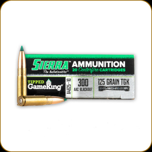 Sierra - 300 AAC Blackout - 125 Gr - GameChanger - Tipped GameKing - 20ct - A4625-10