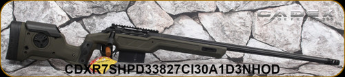 Cadex Defence - 338LapuaMage - CDX-R7 SHP LA - Hybrid OD Green Strike Nuke Evo Adj.Stock/Black Cerakote, 27"fluted match grade threaded(3/4"-24)barrel, 30MOA Rail,MX2-ST Brake, DX2 Trigger, 1:9.5", Mfg# CDXR7-SHPD-338-27-CI30-A1D3N-HOD