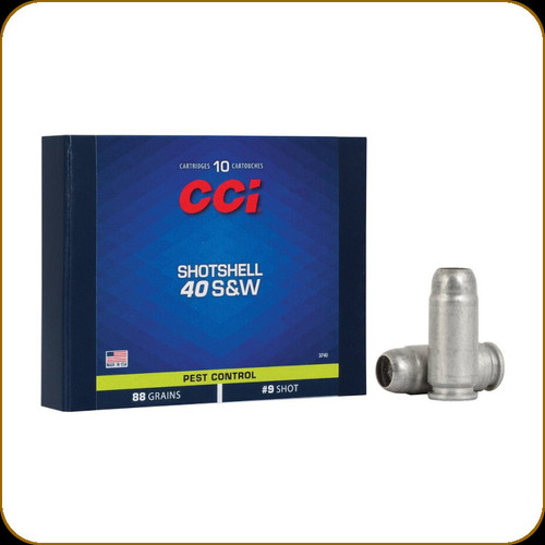 CCI - 40 S&W - 88 Gr - Shot 9 - Pest Control Shotshell - 10ct - 3740