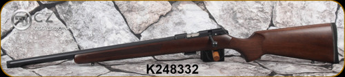 CZ - 22LR - 457 Varmint LH - Bolt Action - Turkish Walnut Varmint-Style Stock/Nitride Finish, 20.5"Heavy Barrel, Integrated 11mm Dovetail, 5rd detachable magazine, Mfg# 5084-8091-JAALAAX, S/N K248332
