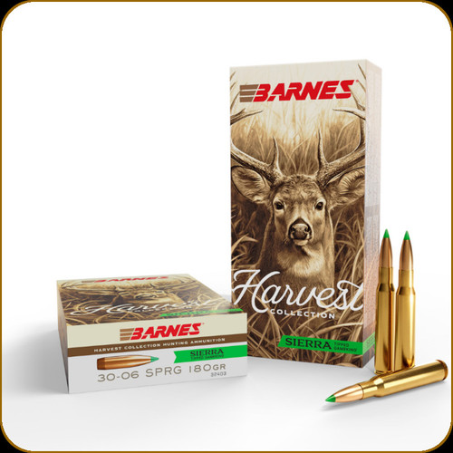 Barnes - 30-06 Sprg - 180 Gr - Harvest Collection - Sierra Tipped GameKing - 20ct - 32403