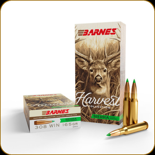 Barnes - 308 Win - 165 Gr - Harvest Collection - Sierra Tipped GameKing - 20ct - 32404