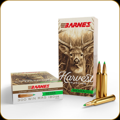Barnes - 300 Win Mag - 180 Gr - Harvest Collection - Sierra Tipped GameKing - 20ct - 32405