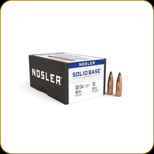 Nosler - 30 Cal - 165 Gr - Solid Base - Spitzer - 50ct - 38062