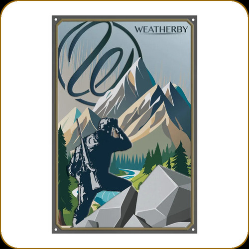 Weatherby - Retro Tin Sign- Mountain Scene