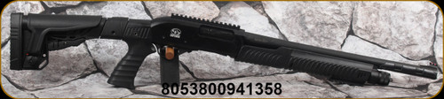 Charles Daly - 12Ga/3"/18.5" - Model 301 Tactical - Moninter/BR - Pump Action -  Black Synthetic Pistol Grip Stock/Matte Black Finish, picatinny rail w/fixed blad sight, MC-3B, Mfg# 930.227