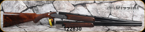 Rizzini - 20Ga/3"/28Ga/2.75"/28" - Artemis 2-Barrel Set - Boxlock O/U Break Action Shotgun - Turkish Walnut w/Round-knob Prince of Wales grip/Coin Finish Scroll-Engraved Receiver/Blued Barrels, Single Selective Trigger, Automatic Ejectors, S/N 122830